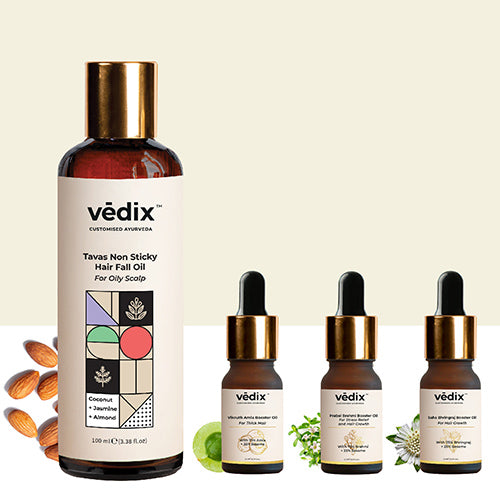 Customised Hair Growth Oil & Boosters Combo For Oily Hair Vedix