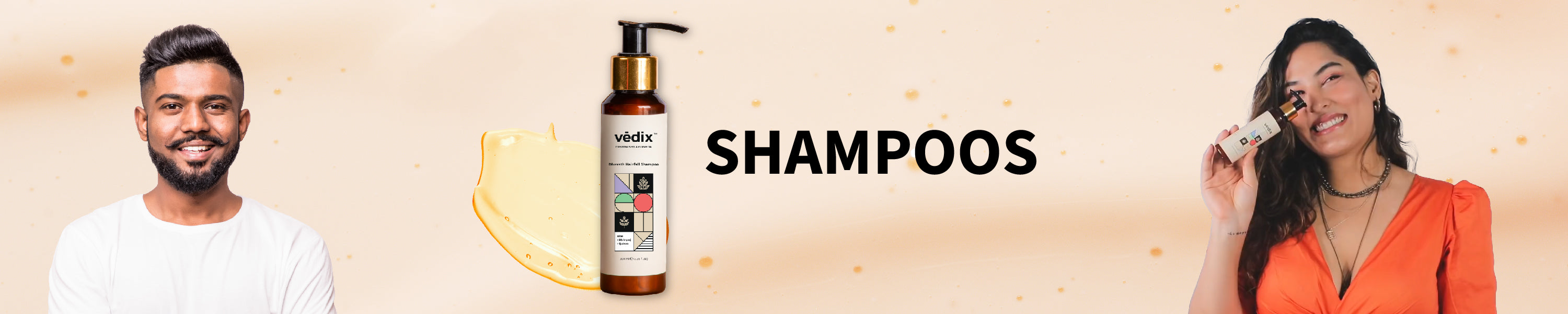 Buy Customised Ayurvedic Hair Shampoos For Men And Women Vedix