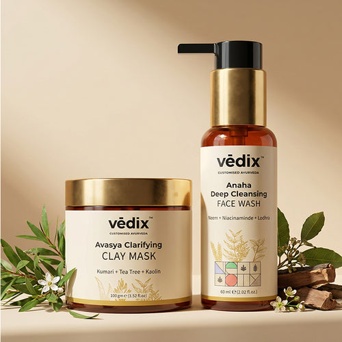 Avasya Clarifying Acne Care Regimen With Clay Mask & Face Wash
