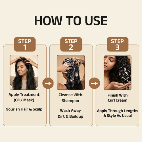 Vartika Curl Definition Regimen With Curl Cream, Hair Oil & Shampoo