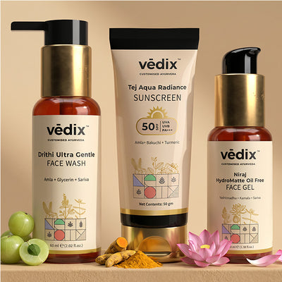 Tej UV Protection Regimen With Sunscreen, Face Wash & Face Gel