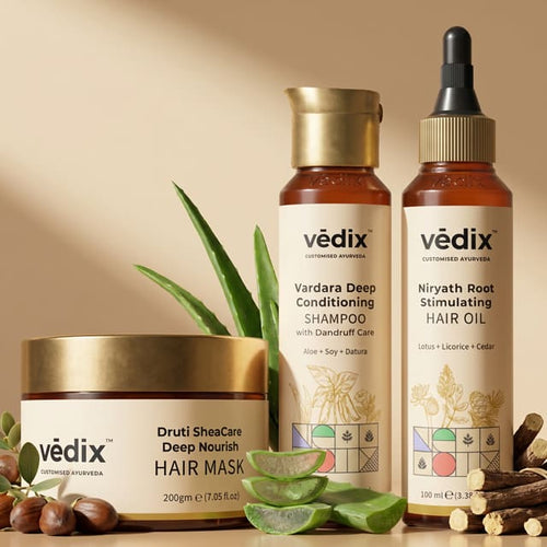 Druti Deep Moisture Repair Regimen With Hair Mask, Shampoo & Hair Oil
