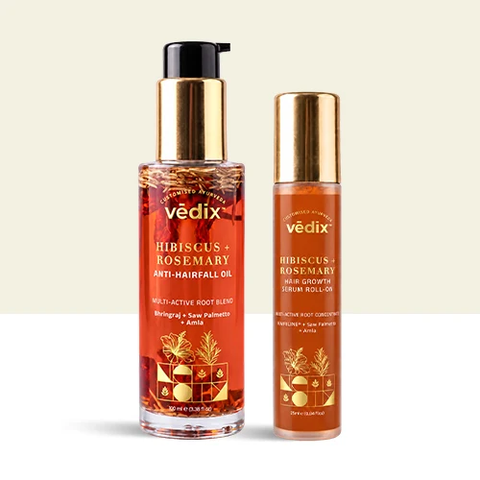 Hibiscus + Rosemary Anti-Hairfall Combo With Oil & Serum