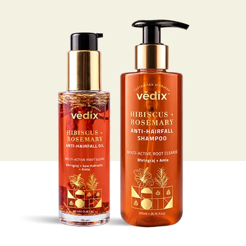 Hibiscus + Rosemary Anti-Hairfall Combo With Shampoo & Oil