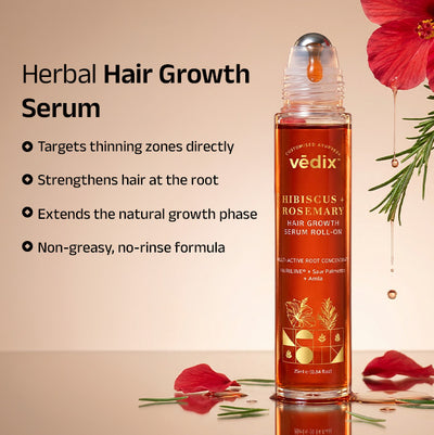 Hibiscus + Rosemary Hair Growth Serum Roll-On