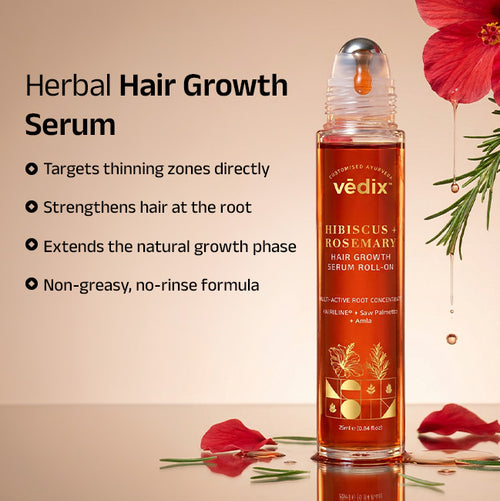 Hibiscus + Rosemary Hair Growth Serum Roll-On