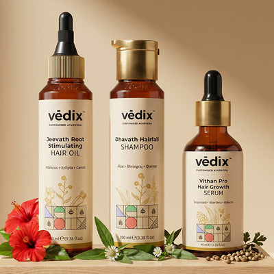 Jeevath Root Nourishing Combo With Oil, Shampoo & Serum
