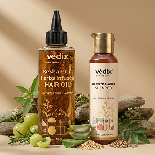 Keshamrut Oil & Shampoo Combo