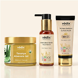 Tarunya Soothing Hydration Regimen With Aloe Vera Gel, Face Wash & Sunscreen