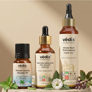 Sheeta Cooling Scalp Care Regimen With Booster Oil, Serum & Hair Oil