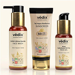 Tej UV Protection Regimen With Sunscreen, Face Wash & Face Gel