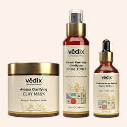 Vaimal Pore Clarifying Regimen With Toner, Serum & Clay Mask