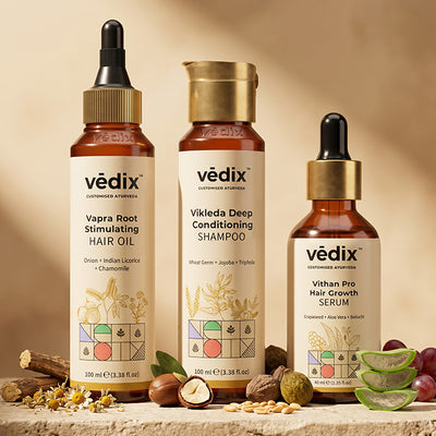Vapra Root Nourishing Combo With Oil, Shampoo & Serum
