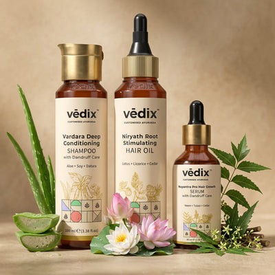 Vardara Scalp Balance Regimen With Shampoo, Hair Oil & Serum