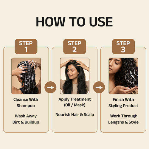 Vartika Curl Definition Regimen With Curl Cream, Hair Oil & Shampoo