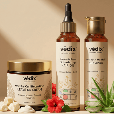 Vartika Curl Definition Regimen With Curl Cream, Hair Oil & Shampoo