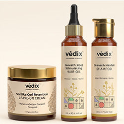 Vartika Curl Definition Regimen With Curl Cream, Hair Oil & Shampoo