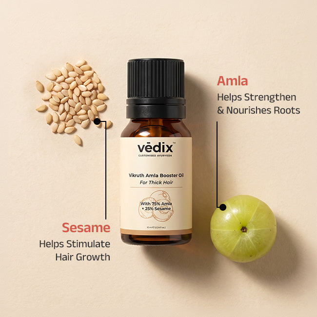 Vikruth Hair Fall Control Regimen With Booster Oil & Serum – Vedix