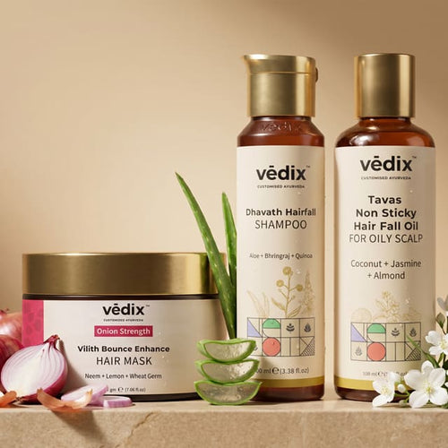 Vilith Split-End Repair Regimen With Hair Mask, Shampoo & Hair Oil