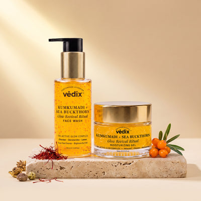 Kumkumadi + Sea Buckthorn Glow Ritual Combo With Cleanser & Moisturiser