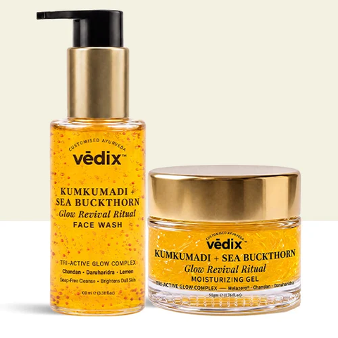 Kumkumadi + Sea Buckthorn Glow Ritual Combo With Cleanser & Moisturiser