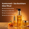 Kumkumadi + Sea Buckthorn Glow Ritual Combo With Cleanser, Serum & Moisturiser