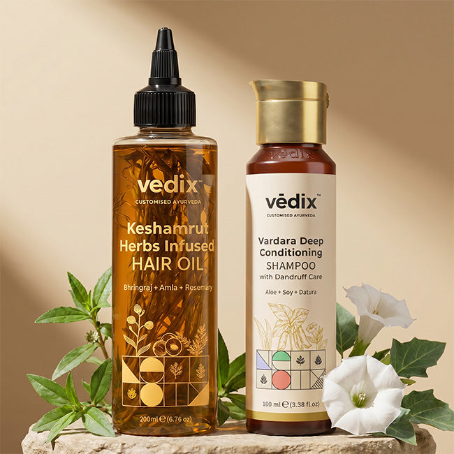 Keshamrut 2 Step Anti-Hairfall Regimen for Dry Hair with Dandruff