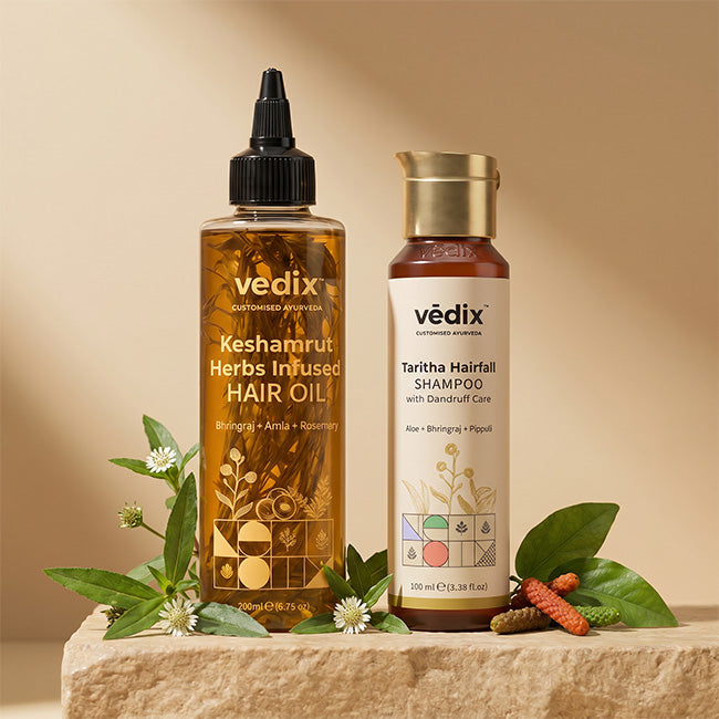 Keshamrut 2 Step Anti-Hairfall Regimen for Normal Hair with Dandruff