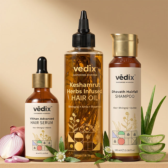 Keshamrut 3 Step Anti-Hairfall Regimen for Normal Hair